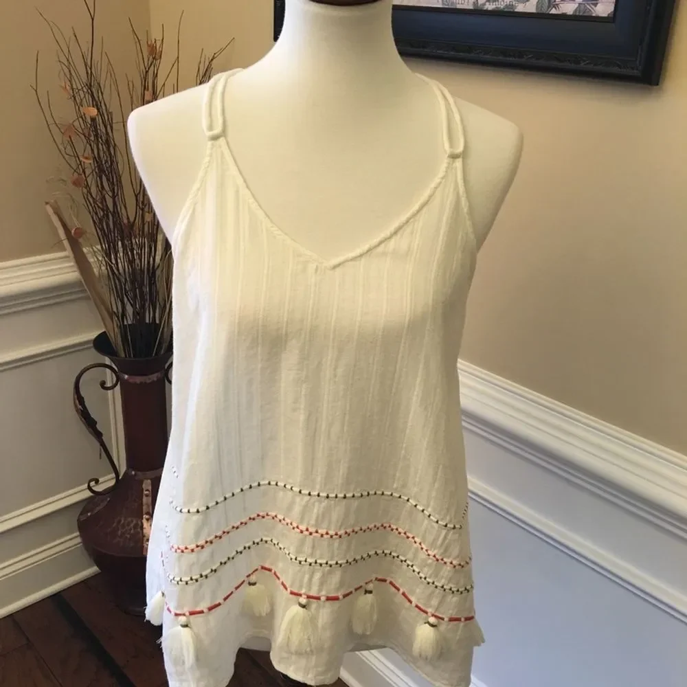 Lou & Grey Bazaar Strappy Tank Top Sz M - Picture 2 of 7